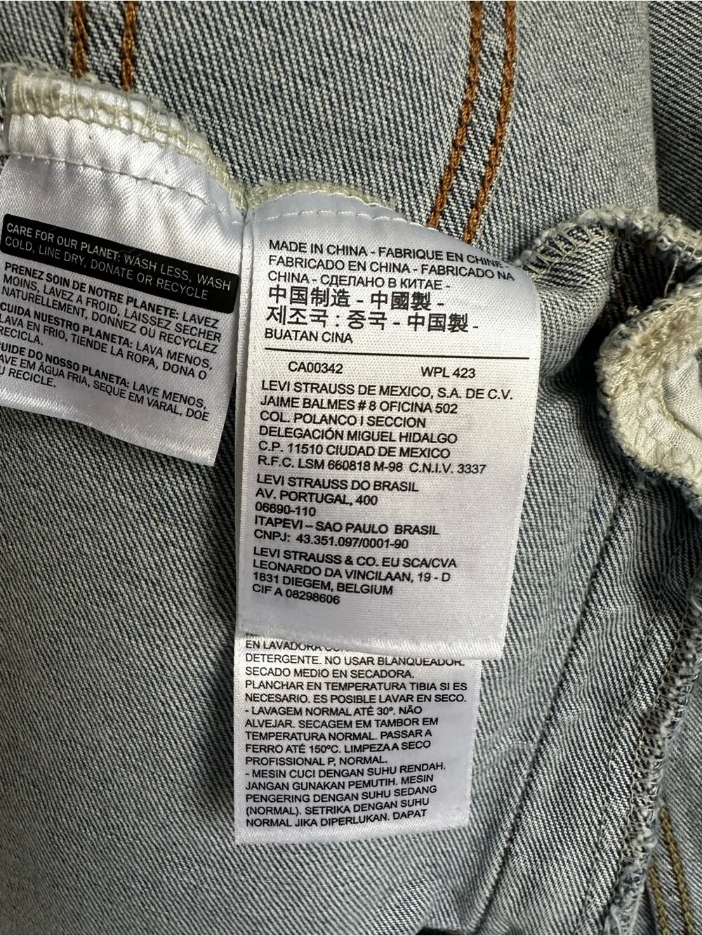 Levi's Light Blue Washed Denim Trucker Jacket